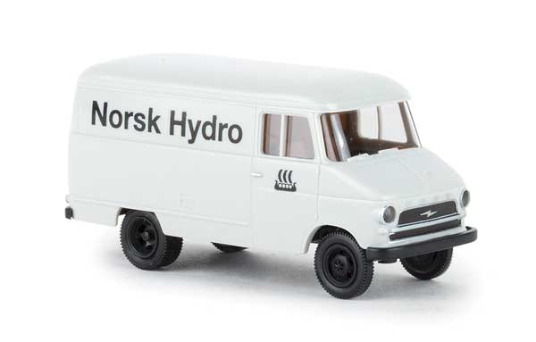 1953-1960 Opel-Blitz Kasten A Delivery Van - Assembled -- Norsk Hydro (white, black, Norwegian Lettering)