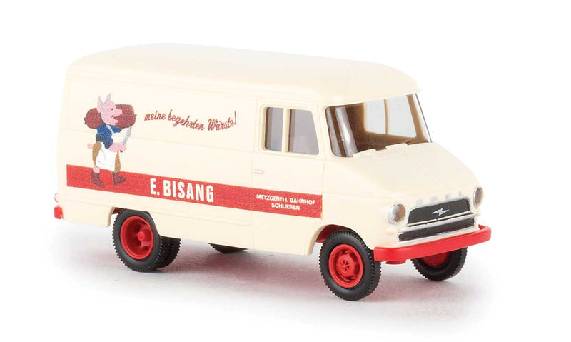 1953-1960 Opel-Blitz Kasten A Delivery Van - Assembled -- E. Bisang (white, red, German Lettering)