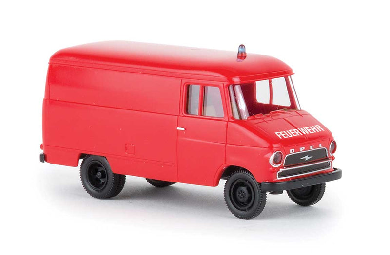 1953-1960 Opel-Blitz Kasten A Delivery Van - Assembled -- Fire Department (red, German Lettering)