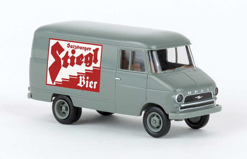 1953-1960 Opel-Blitz Kasten A Delivery Van - Assembled -- Stiegl Bier (gray, white, red, German Lettering)