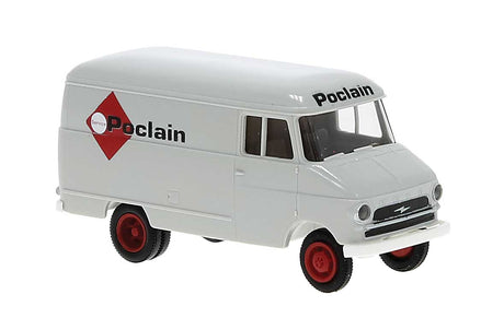 1953-1960 Opel-Blitz Kasten A Delivery Van - Assembled -- Poclain (white, red, black, German Lettering)