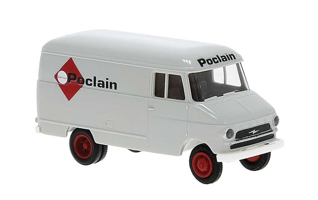 1953-1960 Opel-Blitz Kasten A Delivery Van - Assembled -- Poclain (white, red, black, German Lettering)