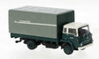 1960 Bedford Low-Side Truck with Canvas Cover - Assembled -- Robotron (gray, blue, white, Dutch Lettering)