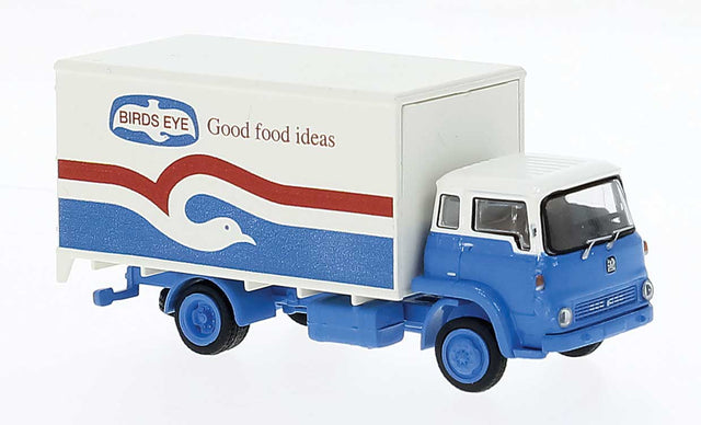 1960 Bedford TK Box-Body Truck - Assembled -- Bird's Eye (blue, white, red)