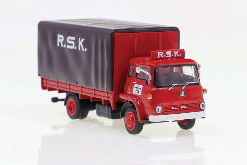 1960 Bedford TK Low-Side Truck with Canvas Cover - Assembled -- RSK/Venlo (red, black, Dutch Lettering)