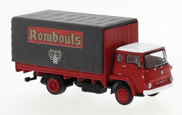 1971 Bedford TK Low-Side Truck - Assembled -- Rombouts (red, gray, white, French Lettering)