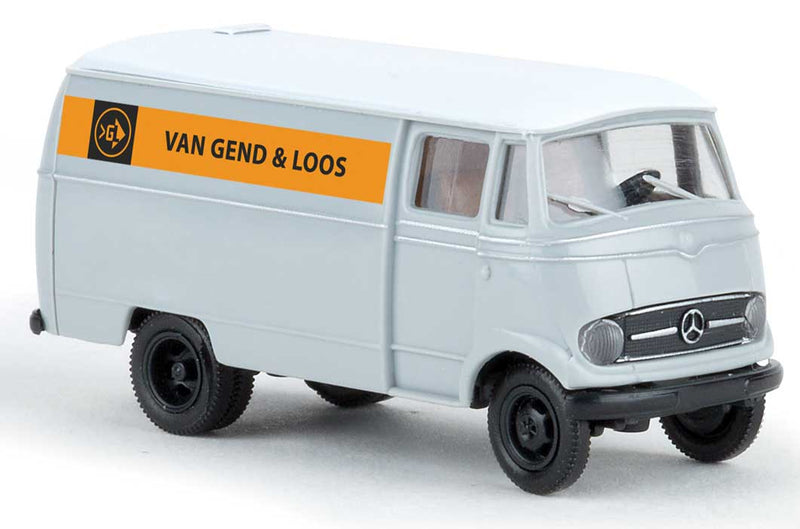1956-1968 Mercedes-Benz L 319 Kasten Cargo Van - Assembled -- Van Gend & Loos (gray, orange, Dutch Lettering)