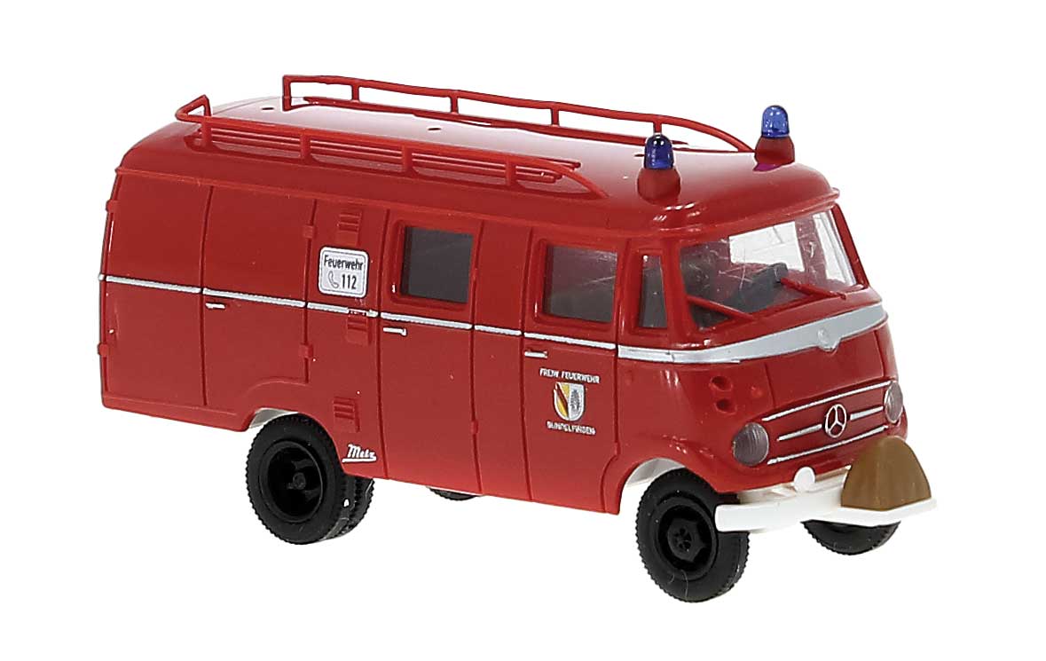 1956-1968 Mercedes-Benz LF 319 LF 8 Van - Assembled -- Fire Department (red, white, German Lettering)