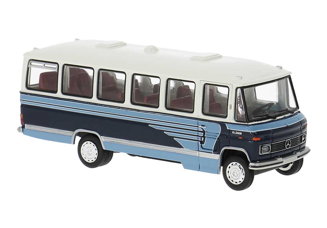 1960s-1970s Mercedes-Benz O 309 Bus Long Wheelbase - Assembled -- White, Blue