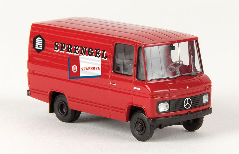 1980s Mercedes-Benz L 406 D Delivery Van - Assembled -- Sprengel (red, white, German Lettering)
