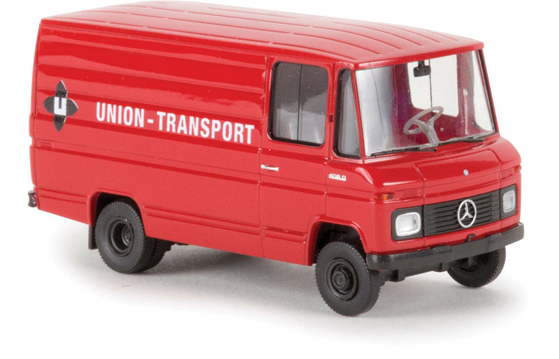 1980s Mercedes-Benz L 406 D Cargo Van - Assembled -- Union Transport (red, white, German Lettering)