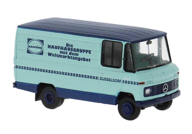 1980s Mercedes-Benz L 406 D Cargo Van - Assembled -- Kaufring (2-Tone Blue, German Lettering)
