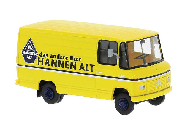 1980s Mercedes-Benz L 406 D Cargo Van - Assembled -- Hannen (yellow, black, German Lettering)