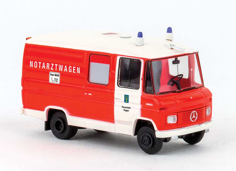 1970 Mercedes-Benz L508 Ambulance - Assembled -- Hagen, Germany (red, white, German Lettering)
