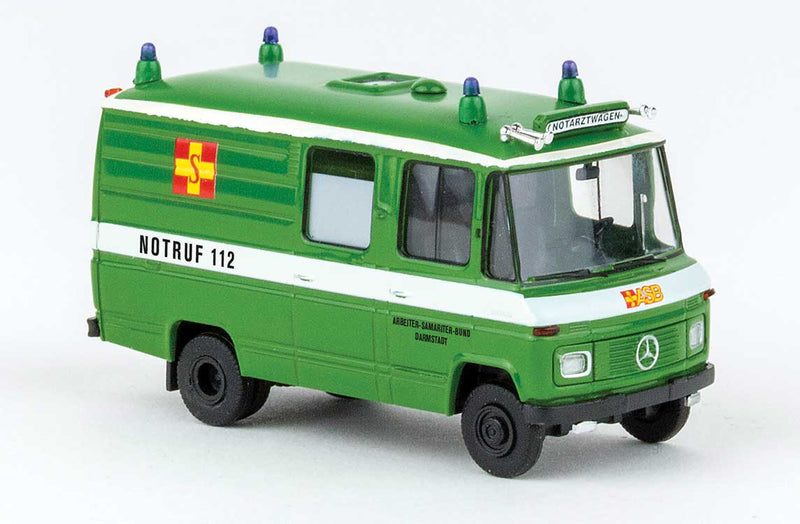 1968-1986 Mercedes-Benz L 508 RTW Ambulance - Assembled -- Darmstadt, Germany ASB (green, white, German Lettering)