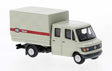1988 Mercedes-Benz L207 Doka Low-Side Delivery Truck with Cover - Assembled -- German Federal Railroad DB Stuckgut (white, red, German Lettering)