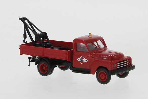 1950-1960 Hanomag L 28 Tow Truck - Assembled -- Gasolin (red, German Lettering)