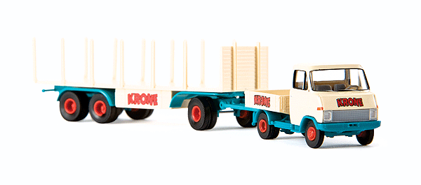 1955-1969 MAN 635 Delivery Van - Assembled -- Krone Circus (red, yellow, German Lettering)-1