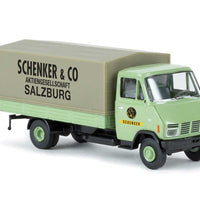 Steyr 590 Low-Side Delivery Truck w/Tarp Cover - Assembled -- Schenker Austria (green, gray, Assorted German Lettering Schemes)