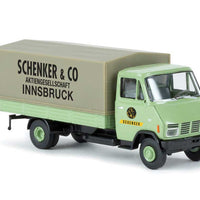 Steyr 590 Low-Side Delivery Truck w/Tarp Cover - Assembled -- Schenker Austria (green, gray, Assorted German Lettering Schemes)
