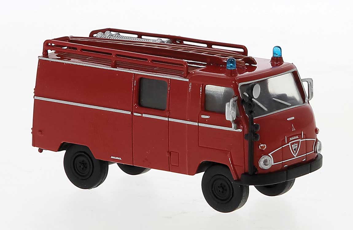 1960 Faun F 24 LF 8 Fire Truck - Assembled -- Red, White