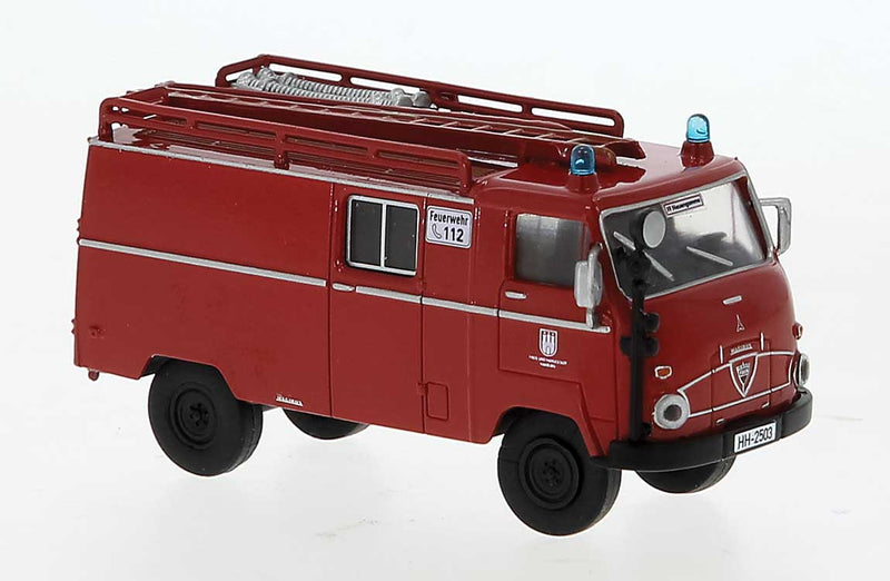 1960 Faun F 24 LF 8 Fire Truck - Assembled -- Wuppertal, Germany Fire (red, white, German Lettering)