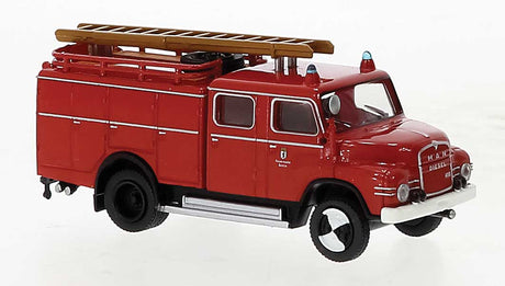 1960 MAN 450 HA TLF 16 Fire Truck - Assembled -- Berlin, Germany, Fire Department (red, white, German Lettering)