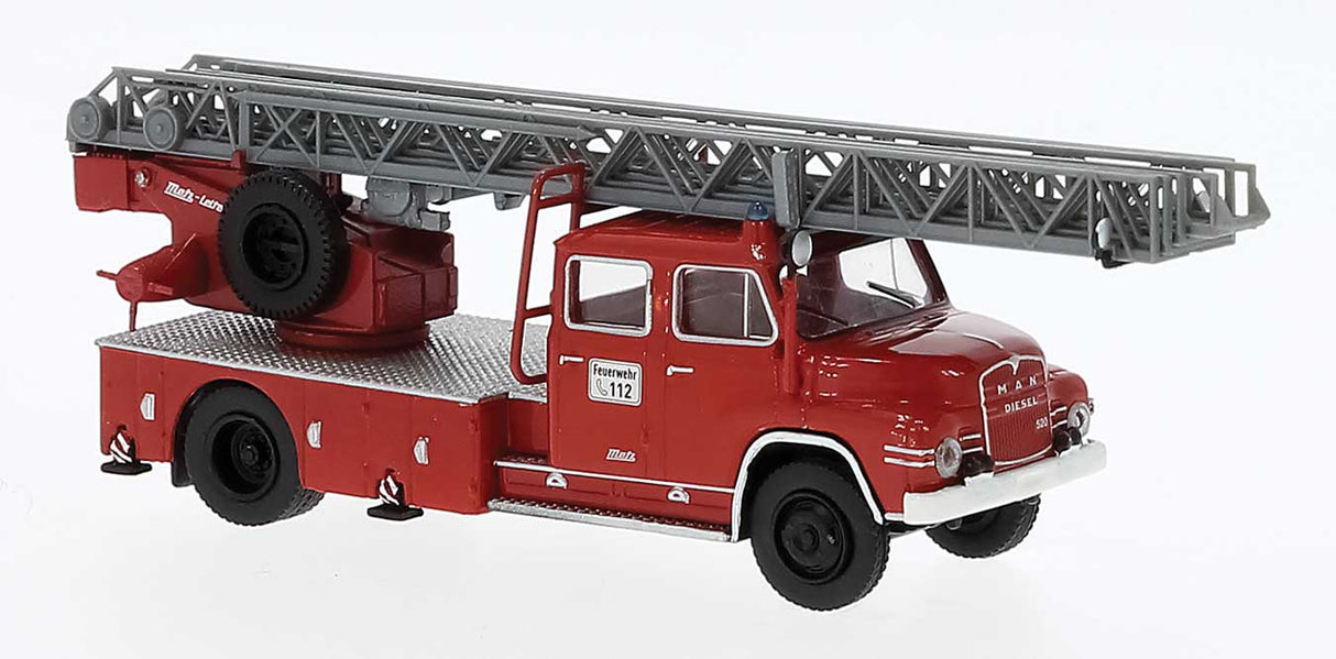 1967 MAN 450 HA LF 16 Fire Ladder - Assembled -- Red, White, Silver