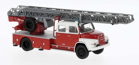 1967 MAN 520H DLK 30 Fire Ladder - Assembled -- Hessen, Gernany, Fire Department (red, white, German Lettering)