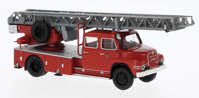 1967 MAN 520H DLK 30 Fire Ladder - Assembled -- Berlin, Gernany, Fire Department (red, white, German Lettering)