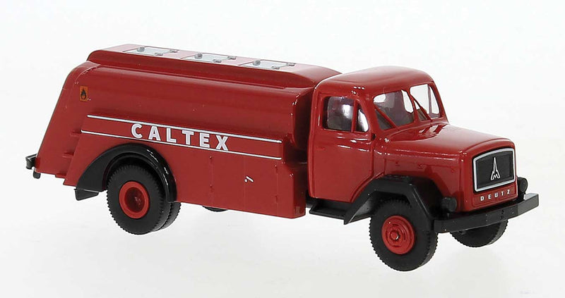 1950s Magirus 125 Eckhauber Tank Truck - Assembled -- Caltex (red, black)