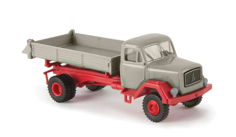 1950s Magirus-Deutz Dump Truck - Assembled -- Gray, Red
