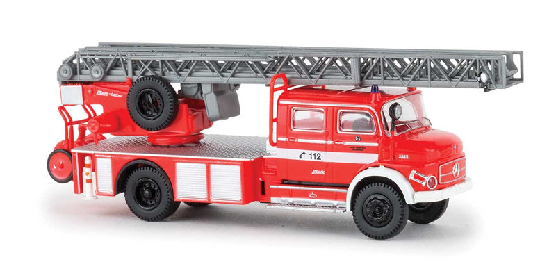 1950s Mercedes-Benz L1519 DLK30 Fire Ladder Truck - Assembled -- Hannover, Germany, Fire Department (red, white, German Lettering)