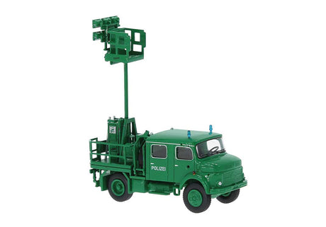 Mercedes-Benz LA 911 Light Mast Truck - Assembled -- Police (green, German Lettering)