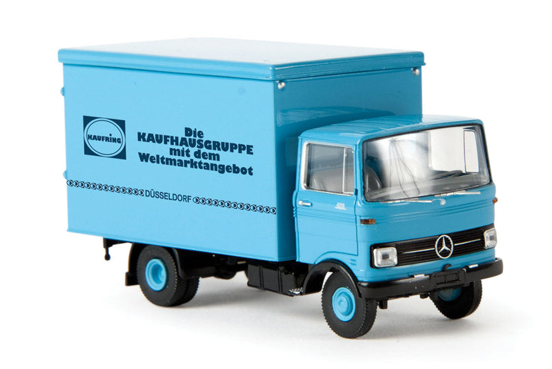 1965-1984 Mercedes-Benz LP 608 Box-Body Delivery Truck - Assembled -- Kaufring Dusseldorf (blue, German Lettering)