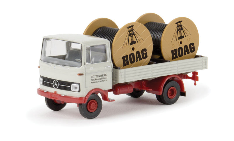 1965-1984 Mercedes-Benz LP 608 Low-Side Delivery Truck w/Cable Load - Assemble -- HOAG (gray, red, German Lettering)