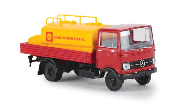 1965-1984 Mercedes-Benz LP 608 Low-Side Delivery Truck - Assembled -- Shell (red, yellow, German Lettering)