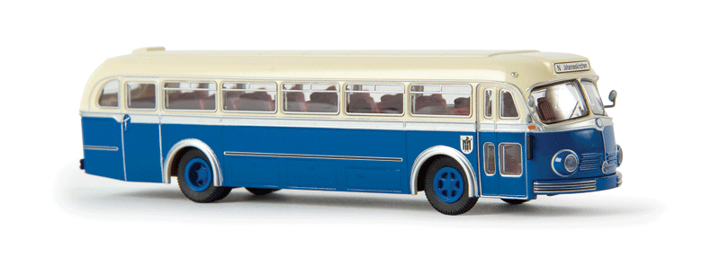 1950-1952 Mercedes-Benz O 6600 Intercity Bus - Assembled -- Munchen (Munich) (white, blue)