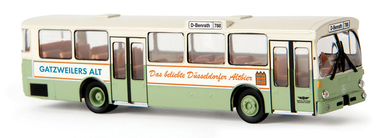 1970s Mercedes-Benz O 305 Intercity Bus - Assembled -- Monheim, Germany (white, green, German Gatzweilers Alt Ad)