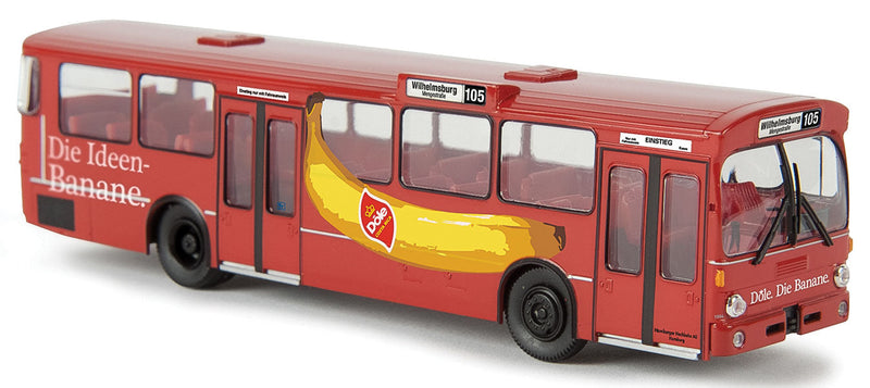 Mercedes-Benz O 305 Bus - Assembled -- HHA (red, yellow, Dole Ads, German Lettering)