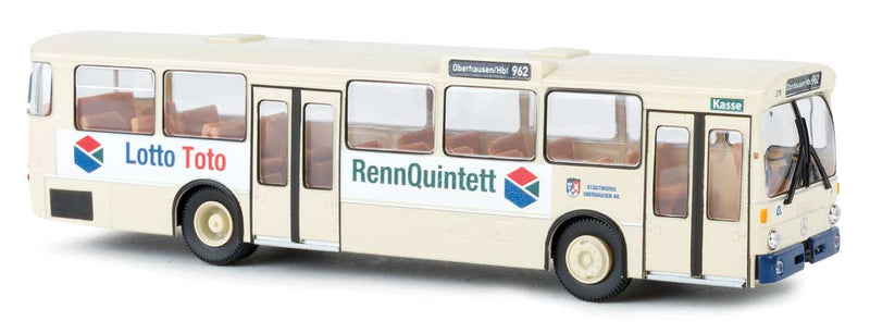 1967-1970s Mercedes-Benz O 305 City Bus - Assembled -- Oberhausen, Germany, Bus Sytem (ivory, Lotto Ad, German Lettering)
