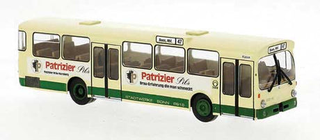 1969-1970s Mercedes-Benz O 305 City Bus - Assembled -- Bonn, Germany (green, white, black, red, Leffers Ad, German Lettering)