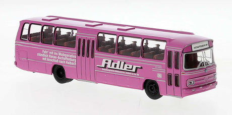 1965 Mercedes-Benz O 302-13 Bus - Assembled -- German Federal Railroad DB (Adler Ads, pink, white, German Lettering)