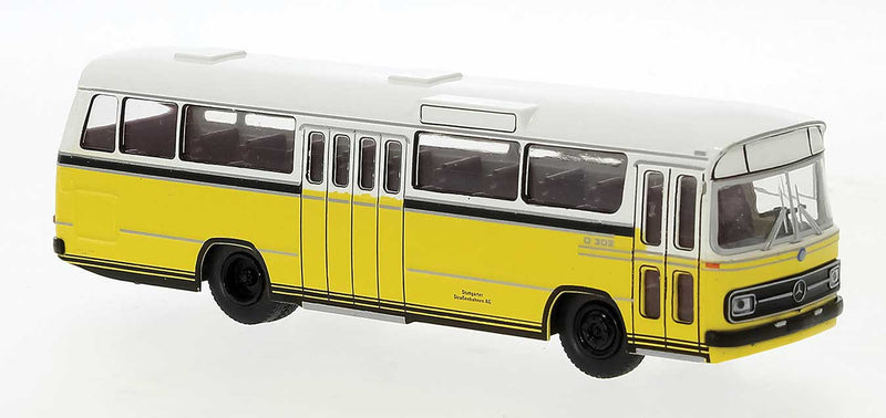 1972 Mercedes-Benz O302-11 Bus - Assembled -- SSB Stuttgart (yellow, white, black, German Lettering)