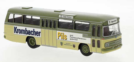 1972 Mercedes-Benz O302-11 Bus - Assembled -- Heidelberg, Germany (blue, beige, German Lettering, HSB)