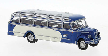 1950s Borgward BO 4000 Bus - Assembled -- Borgward-Werkverkehr (blue, white, German Lettering)