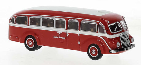 1936 Mercedes-Benz Stromlinie Bus - Assembled -- German Post Office Reichspost (white, red, German Lettering)