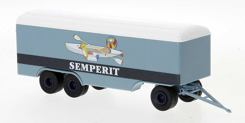3-Axle Van Trailer - Assembled -- Semperit (blue, white)
