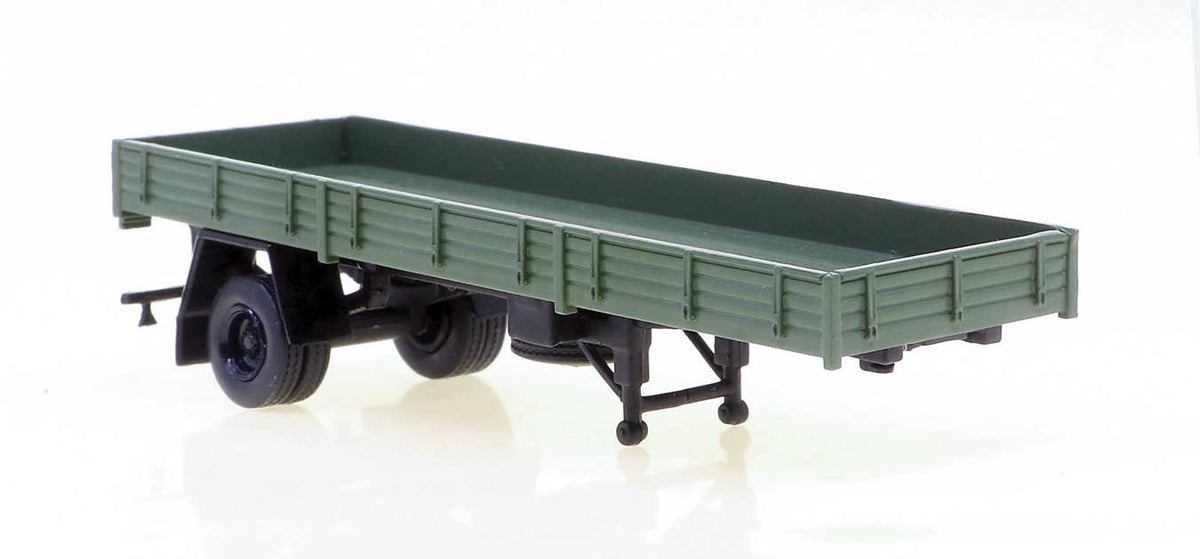 Low-Side Single-Axle Trailer - Assembled -- Olive