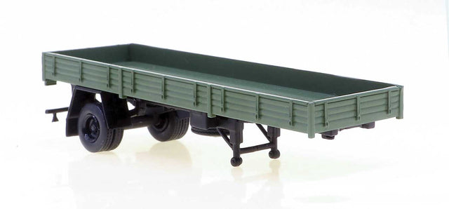 Low-Side Single-Axle Trailer - Assembled -- Olive